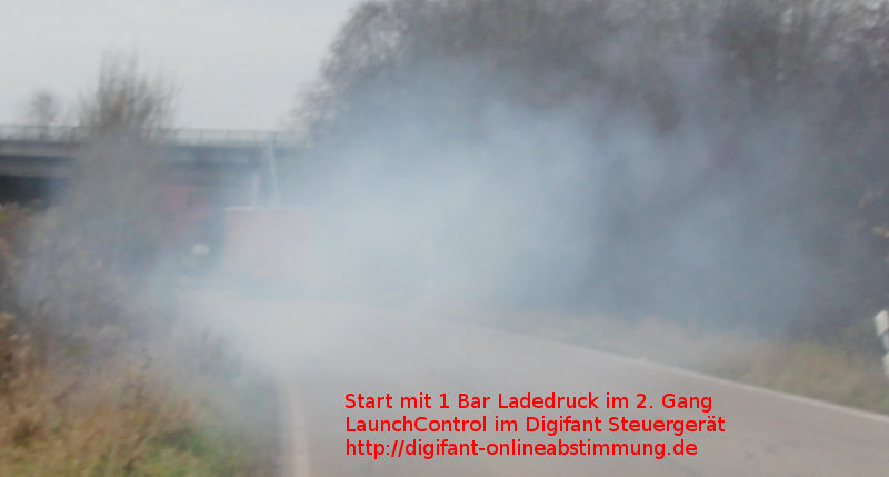 LaunchControl Start mit viel Qualm 2